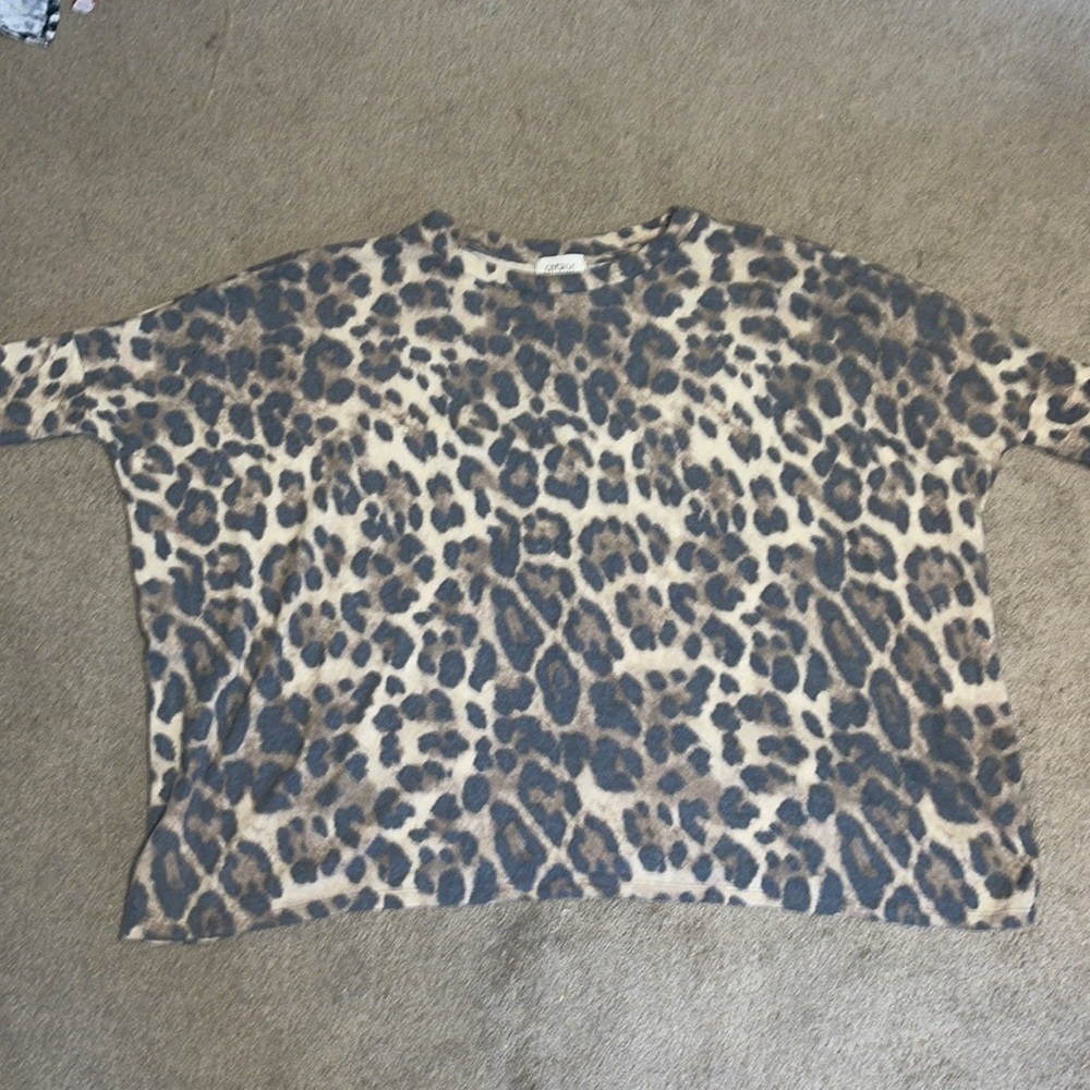Oversized Leopard Top
